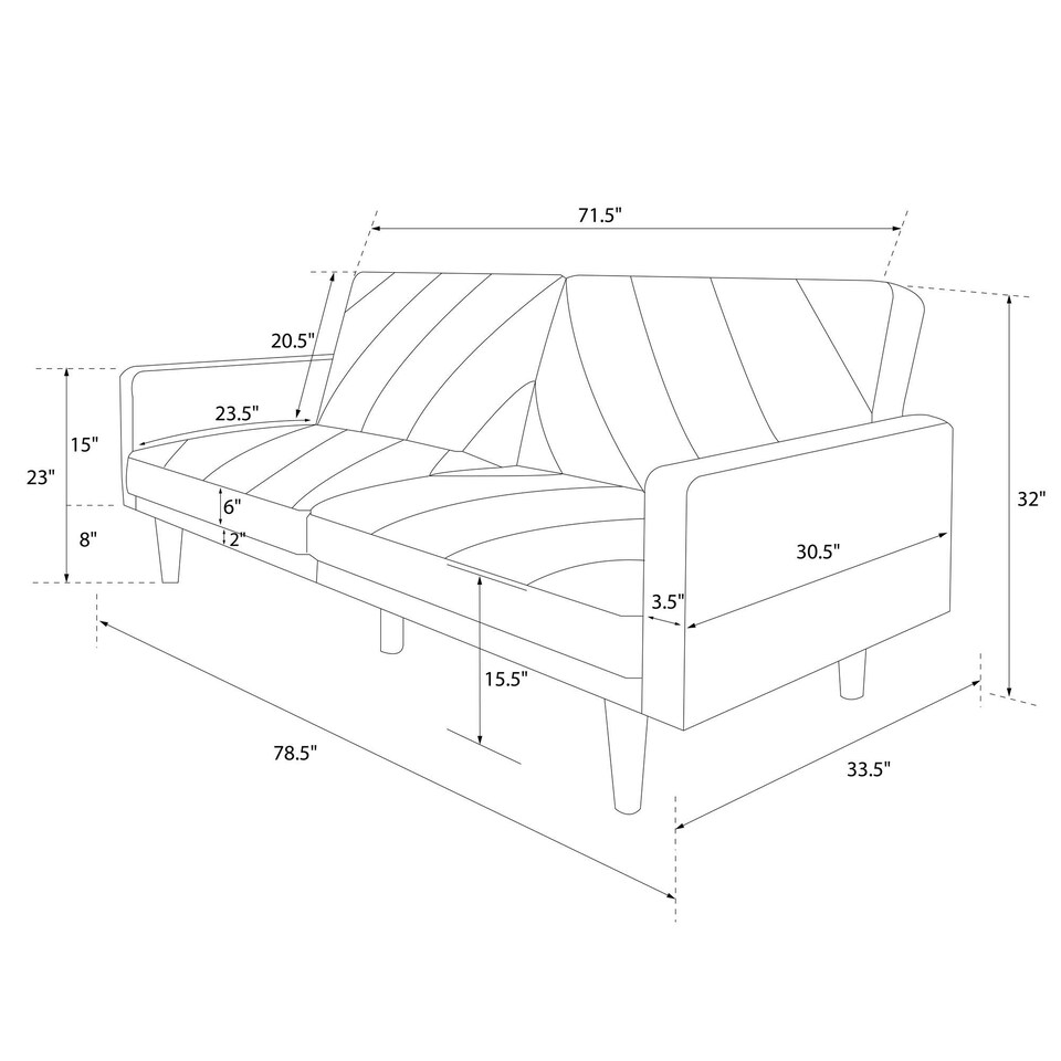 image 1 of Paxson Clic Clac Sofa Bed in Light Grey Fabric Grey | LIGHT GREY
