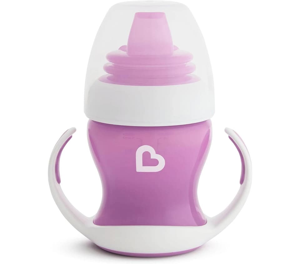 image 1 of Munchkin Baby Drinking Drink Trainer Gentle Transition Cup 125ml Purple 4m+