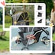 image 5 of PawHut Pet Stroller Pushchair Carrier for Cat Puppy with 3 Wheels Dark Grey