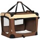 image 6 of PawHut 70cm Foldable Pet Carrier Bag Soft Travel Dog Crate for Small Dogs Brown
