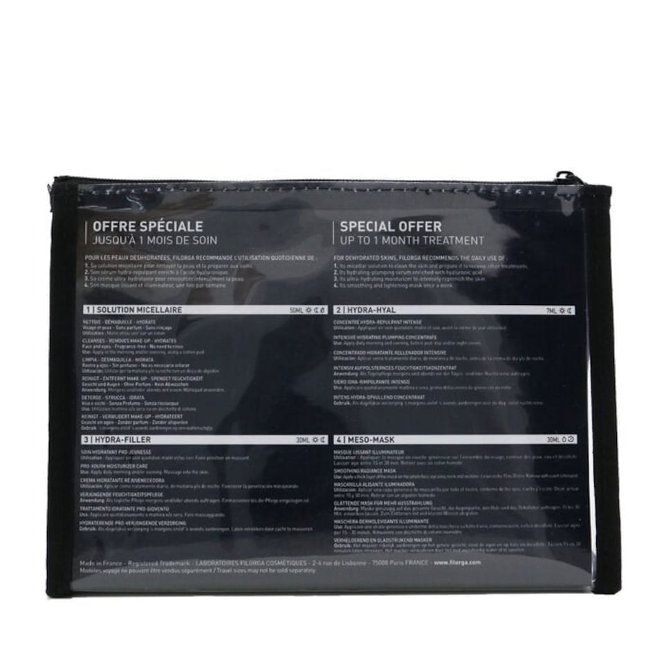 image 1 of Intense Hydration Set: Micellar Solution 50 ml+Hydra-Hyal 7 ml+Hydra-Filler 30 ml+Meso Mask 30 ml+Bag - 4Pcs+1Bag