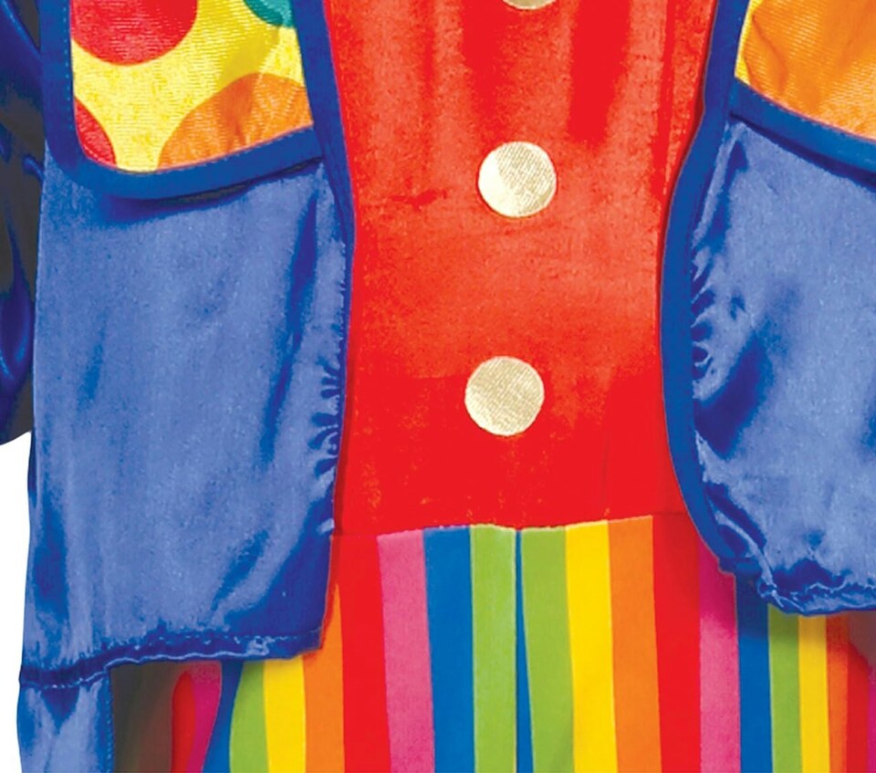 image 1 of Fancy Dress Child Bright Clown Costume - 3-4 Years