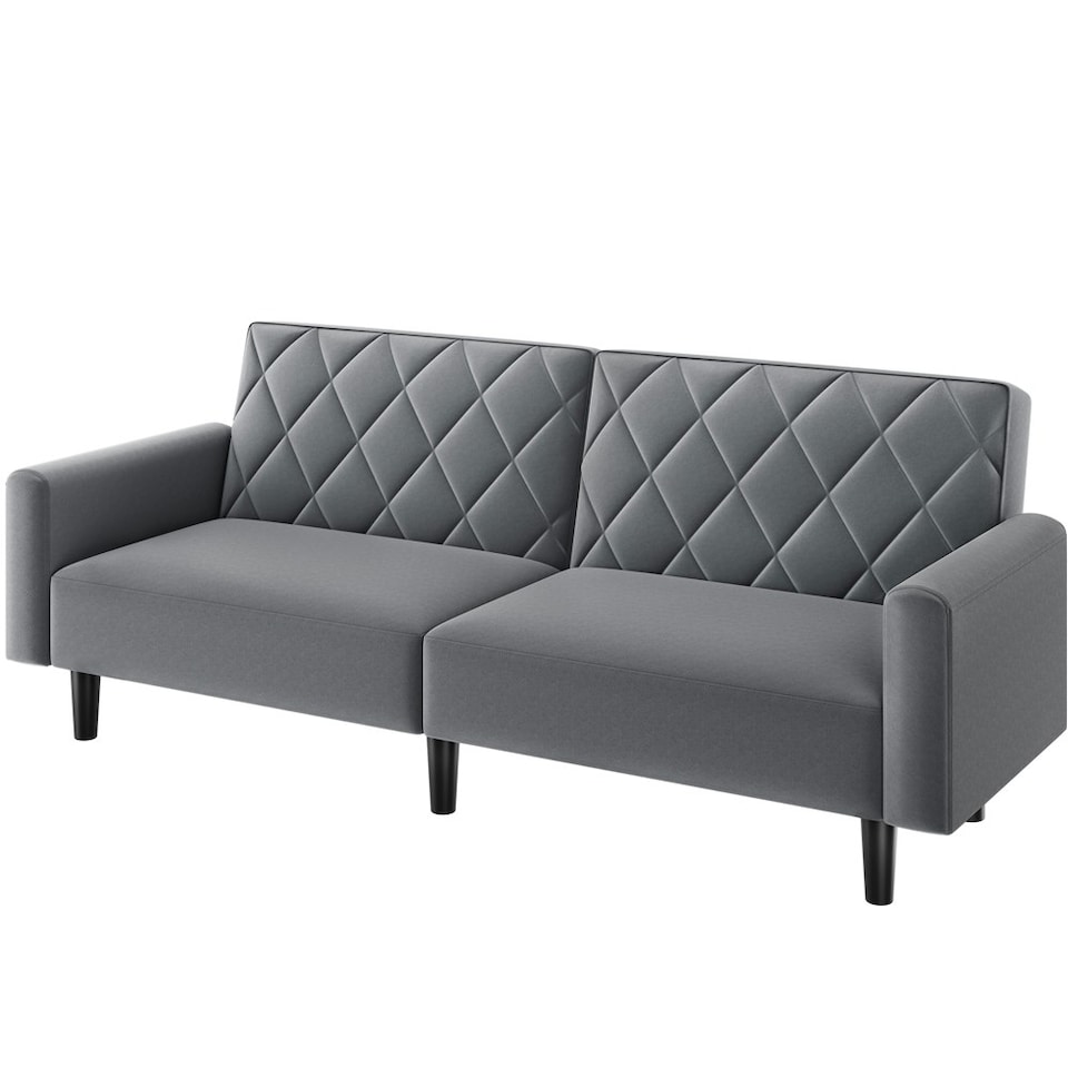 image 1 of Yaheetech Upholstered Couch w/ Adjustable Backrest Green
