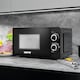 image 8 of GEEPAS Illuminating Electric Kettle 2 Slice Bread Toaster & Microwave Kitchen Combo Set Black