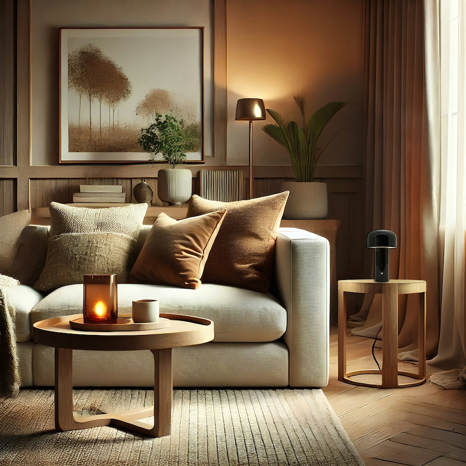 image 1 of Gloss Black Modern Mushroom Style Rechargeable LED Touch Dimmable Table Lamp