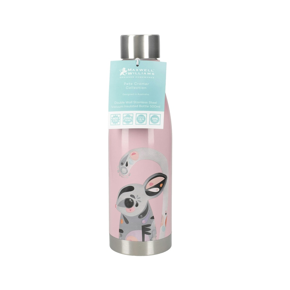 image 1 of Maxwell & Williams Water Bottle Pink Insulated 500ml