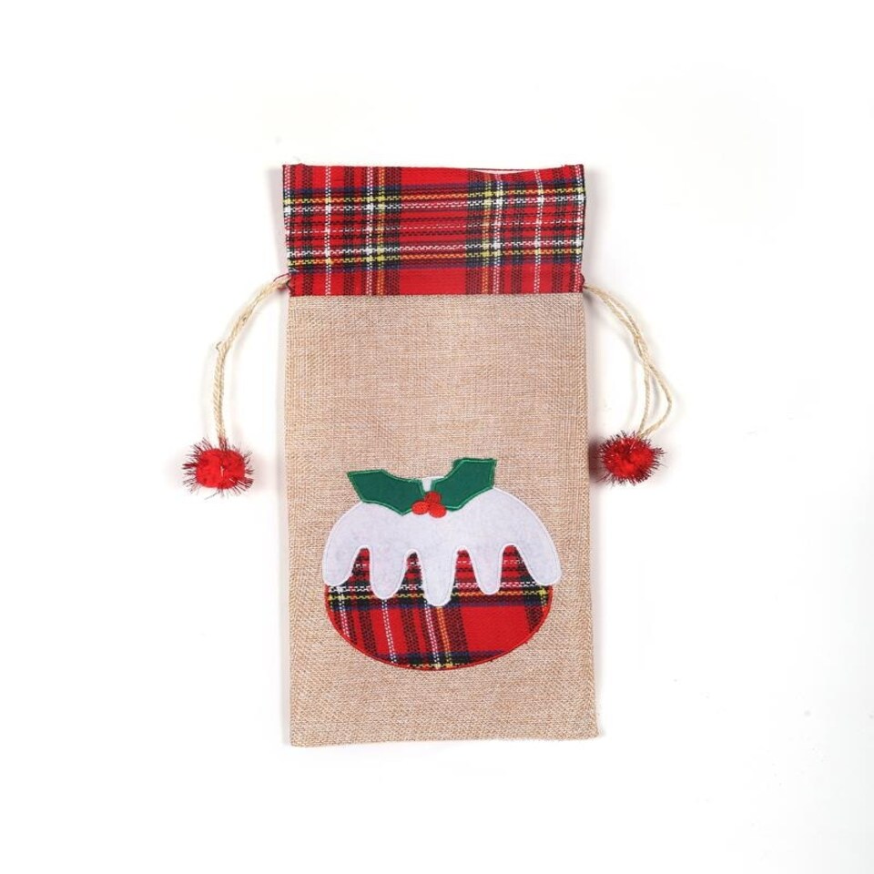image 1 of Christmas Wine Bottle Cover - 15x35cm