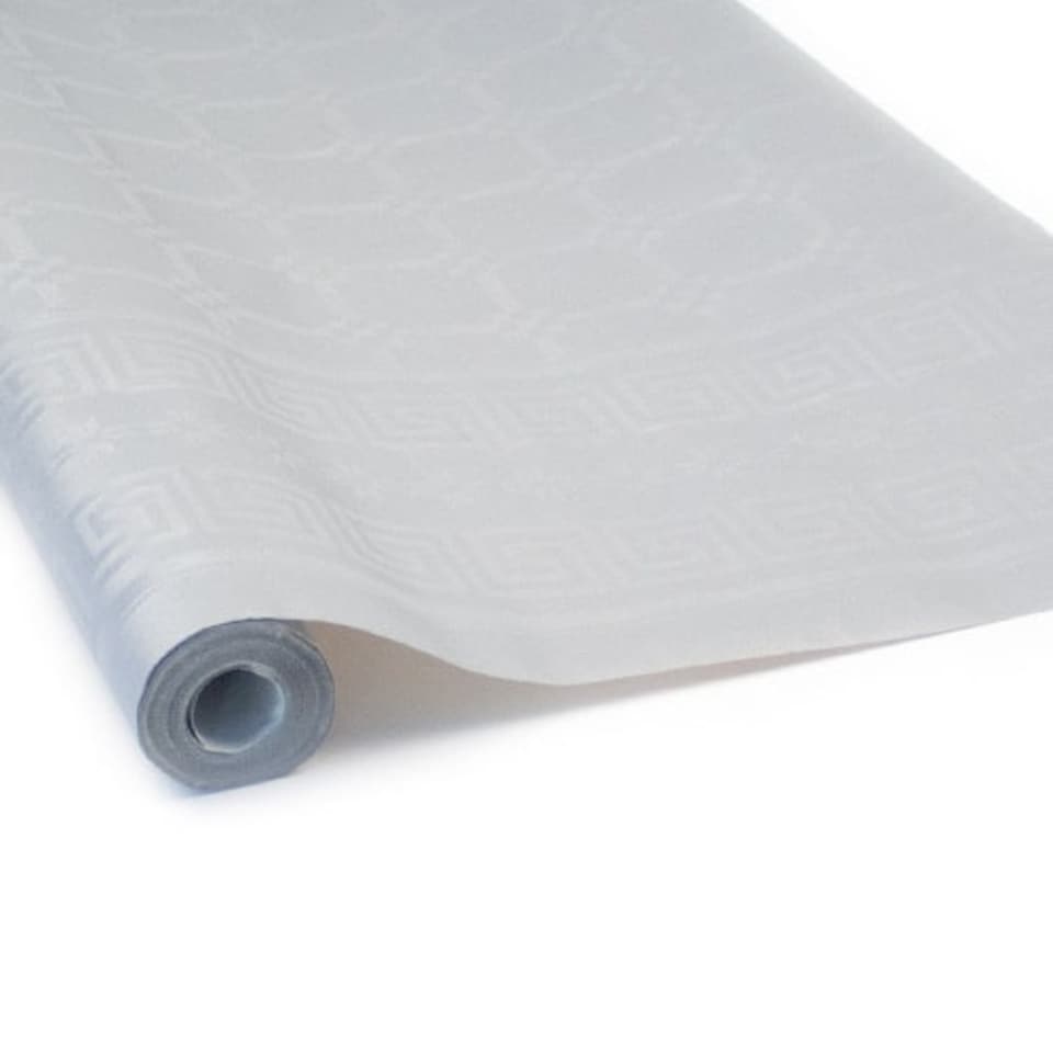 Silver Damask Paper Banquet Roll - 7m x 1.18m