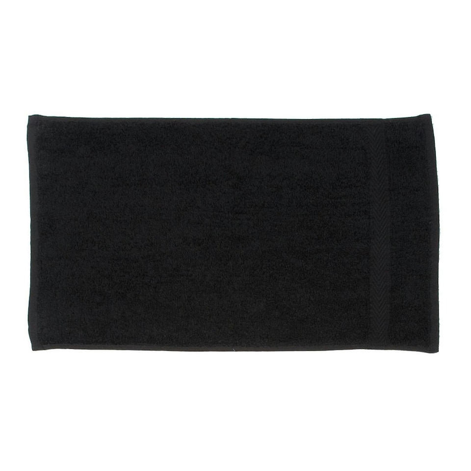 Towel City Luxury Guest Towel - Black - One Size