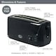 image 4 of Quest 4 Slice Toaster With Wide Slots - Black