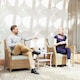 image 8 of Outsunny 2 Pieces Rattan Garden Chairs, Cushioned Rattan Chairs Yellow | Beige
