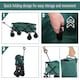 image 4 of Outsunny Outdoor Cart Folding Cargo Wagon Trailer Beach w/ Handle Dark Grey
