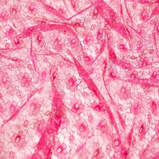 Minerva Core Range Pink Delicate Lace Fabric for Dressmaking, 112.5cm / 44" Wide - per metre