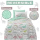 image 6 of VELVETIO Kids Dinosaur Doodle Duvet Cover Set Soft Reversible Beddings Multi | Single