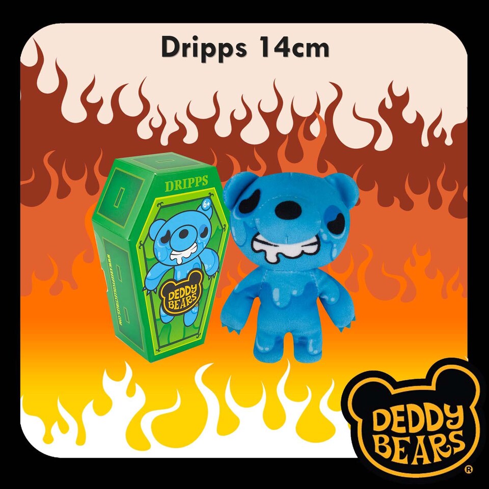 image 1 of vfm-estore Deddy Bears Dripps Plush Soft Toy 14 x 15 x 8 cm - Blue