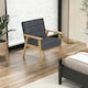image 8 of COSTWAY Upholstered Accent Sofa Chair Armchair Grey Grey