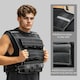 image 7 of 15KG Adjustable Weighted Vest with 15 Metal Weights, Running Weight Vest | Black | Black