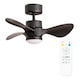 image 1 of ValueLights Black 24 Inch Ceiling Fan Integrated LED & Remote