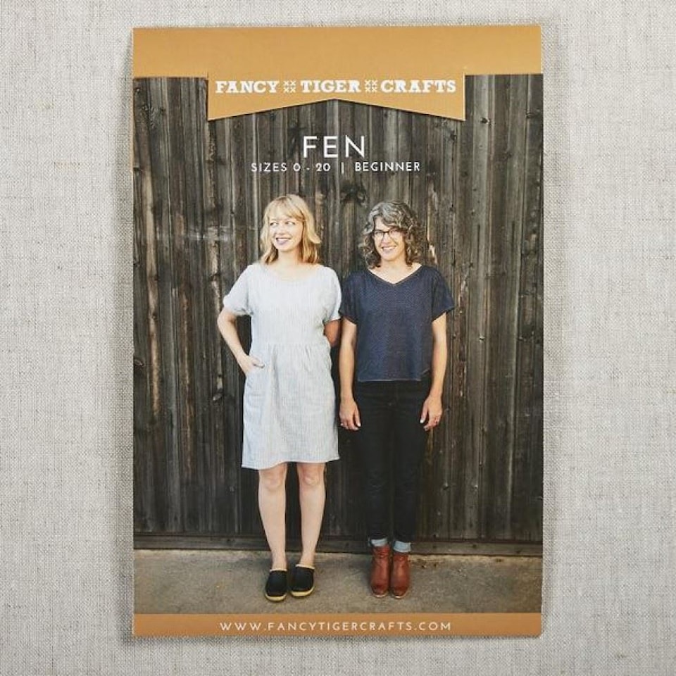 image 1 of Fancy Tiger Crafts Fen Top & Dress Paper Sewing Pattern – Women’s Dresses & Tops, UK Sizes 0–20, Easy