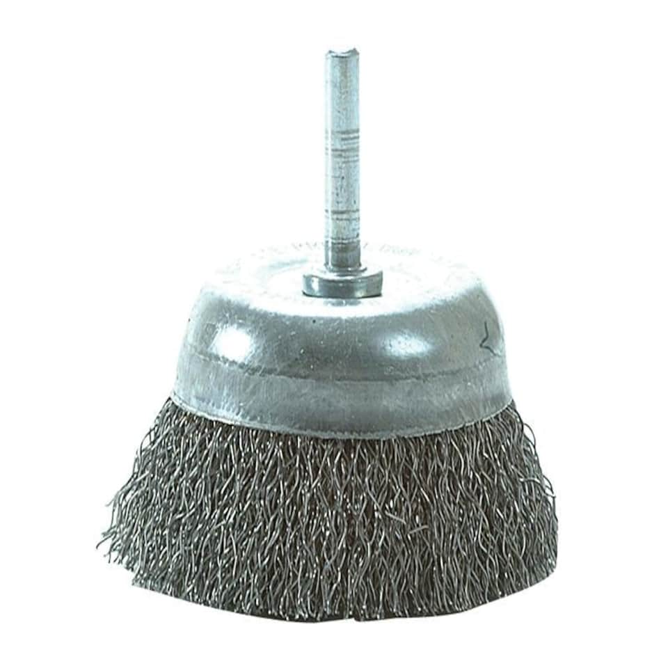 Lessmann Diy Cup Brush With Shank 75Mm X 0.35 Steel Wire