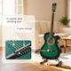 image 3 of HOMCOM Beginner Acoustic Electric Cutaway Guitar Adult Junior Guitar, Green | Green | Dark Green | 38 inch