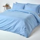 image 4 of Homescapes Blue Egyptian Cotton Flat Sheet 200 TC, King | Blue | King