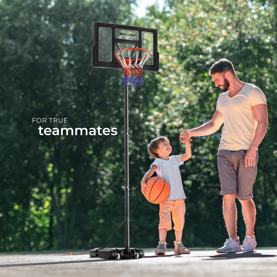 image 1 of Basketball Hoop Dirk - freestanding, height adjustable between 230 - 305 cm, with wheels, base, ball and pump