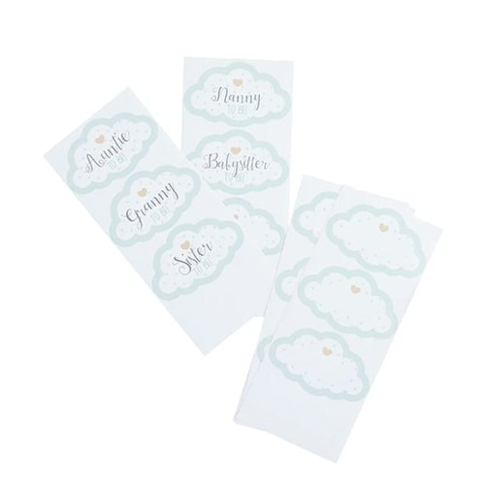 Pastel Baby Shower Guest Stickers - Pack of 18