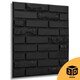 image 8 of NOVECRAFTO Brick Effect 3D Wall Panels – 6 Sheets Covering 1.5m² | 16.15ft² Interior Cladding Set | Urban Brick Design – Each Panel 50x50cm Urban Brick Black