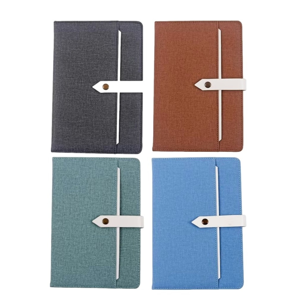image 1 of Single B5 96 Sheets Ruled PU Leather Hardcover Notebook with Button Closure