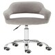 image 2 of Interiors by Premier Fionna Grey Velvet Home Office Chair with Curved Back