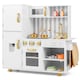 image 1 of COSTWAY Play Kitchen Toy Set Kids Kitchen Playset Chef Pretend Play Toy-Golden