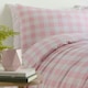 image 2 of Portfolio Home Gingham Check Bedding Duvet Cover Set With Pillow Cases Pink | Single