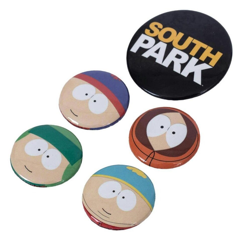 image 1 of South Park Logo Badge Set (Pack of 5) - Multicoloured - One Size