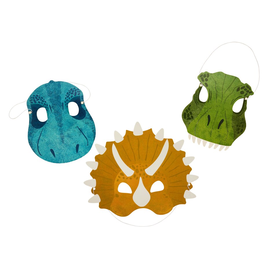image 1 of Dinosaur Card Masks - Pack of 6