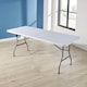 image 1 of Folding Table Trestle Camping Party Picnic BBQ Stall Garden Indoor Outdoor | White