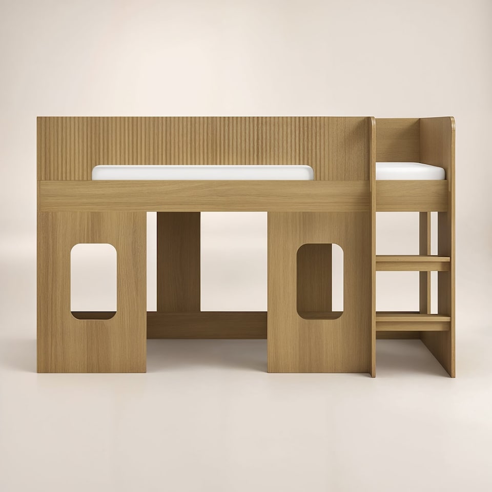 image 1 of Flair Lino Playhouse Mid Sleeper Bed Oak