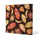 image 1 of Autumn Leaves on Black (Canvas Print) 127 x 127 x 4cm