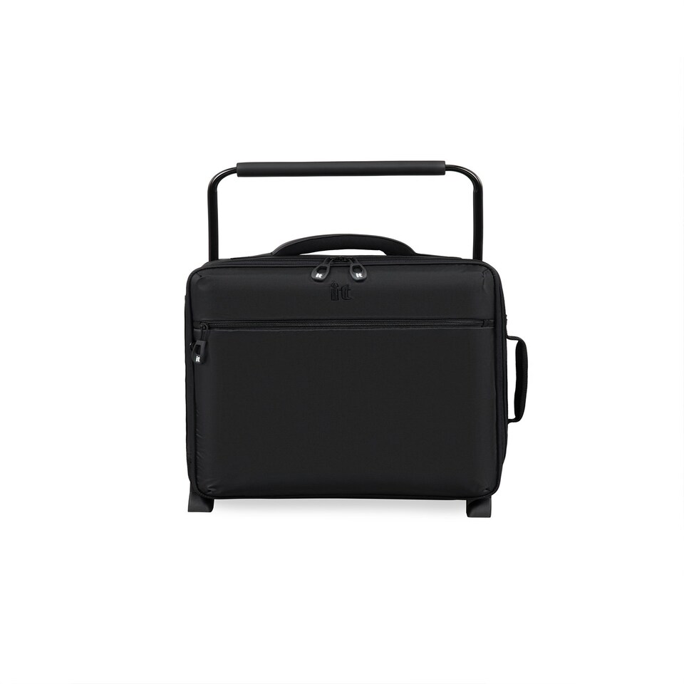 image 1 of IT Luggage Atmospheric Black 2pc Suitcase Set Black