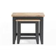 image 3 of Classic Rustic Dark Grey Nest of Tables Grey
