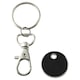 image 2 of Rory Trolley Coin Shopping Trolley Keyring - Solid Black - One Size