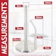 image 7 of SPARES2GO Kitchen Roll Holder Weighted Base Stainless Steel Paper Towel Stand with Spring Tension Arm (Silver)