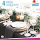image 7 of SOL 4pk Long Black Table Cloth Party 274x137cm Plastic Cover Tablecloth Black