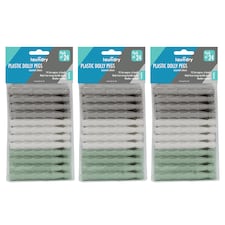 JVL 72 Pack Plastic Dolly Clothes Pegs, Assorted Colours