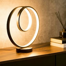 ValueLights Infinity Black Loop Integrated LED Table Lamp