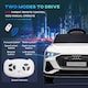 image 6 of HOMCOM 12V Kids Electric Ride-On Car/ w Remote Control, Lights, Music - White