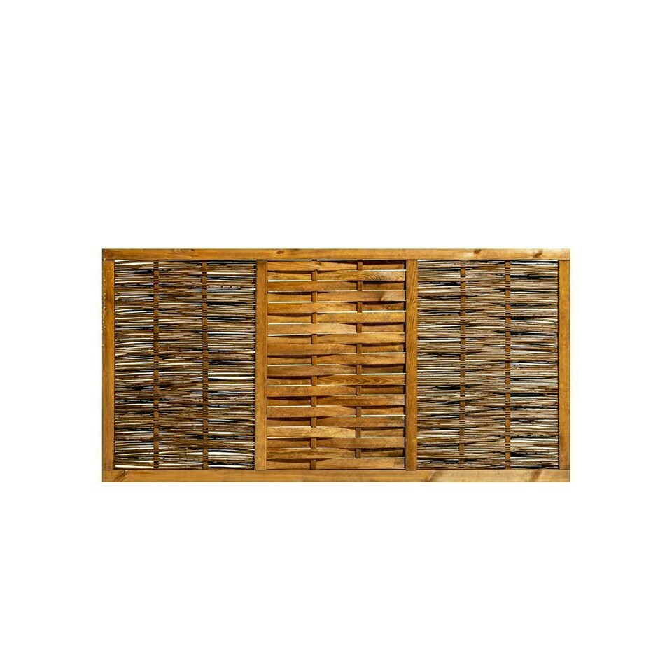 image 1 of Primrose Willow Premium Framed Fence Panel Bunched Hurdle Woven 1.82m x 0.90m