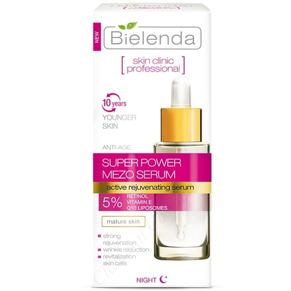 image 1 of Bielenda Skin Clinic Professional Super Power Mezo Actively Rejuvenating Anti-Age Night Serum 30ml
