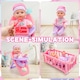 image 4 of 13 Inch Baby Doll Play Set My First Baby Doll with Swinging Crib High Chair and Feeding Accessories Pretend Play Girls Toys