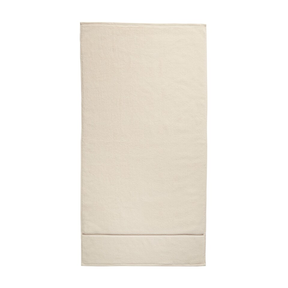 image 1 of Bianca Zero Twist Satin Stitch Cotton Bath Sheet | Cream | Bath sheet